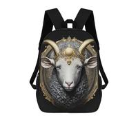 sinyumoney White Sheep Golden Art Mochila De Viaje Para La Universidad, Mochilas Para El Campus, Viajes Al Aire Libre Y Deportes 17inch