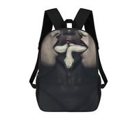 sinyumoney White Snake of Woman Month Mochila Escolar Grande Para Niños - Perfecta Para Viajes, Trabajo Y Uso Diario 17inch