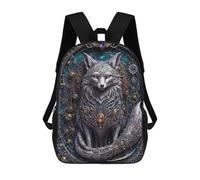 sinyumoney White Steampunk Fox Mochila Escolar Ligera E Informal Para El Día A Día, Ideal Para La Escuela, El Trabajo O Los Viajes 17inch
