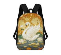 sinyumoney White Swan with Spread Wings Mochilas Para Niños Y Estudiantes, Mochilas Escolares Impresas En 3D, Mochilas Para Estudiantes De Primaria Y Secundaria Para Niños Y Niñas 17inch