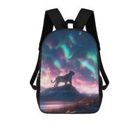 sinyumoney White Tiger Aurora Landscape Mochila Escolar Mochila Para Niños Impresa En 3D Mochilas Infantiles Para Niños Y Niñas Mochilas Escolares Mochilas De Viaje Para Niños 17inch