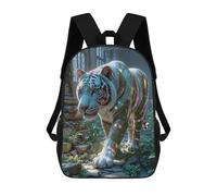 sinyumoney White Tiger in Ancient Ruins Mochila Infantil, Mochila Escolar Infantil, Mochilas Escolares Impresas En 3D Para Niños Y Estudiantes Adolescentes 17inch