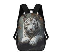 sinyumoney White Tiger in Autumn Mochila Infantil Escolar Para Niños Con Estampado 3D De Dibujos Animados, Mochila Escolar Para Estudiantes, Mochila Para Portátil Para Niños Y Niñas 17inch