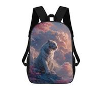 sinyumoney White Tiger in Fantasy Land Mochila Escolar De 17 Pulgadas Impresa En 3D Mochilas Infantiles Mochila Genial Impresa En 3D Para Niños De Primaria Y Secundaria