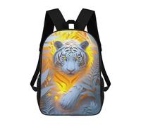 sinyumoney White Tiger in Jungle Mochila Escolar Infantil Impresa En 3D 17inch Mochilas De Moda Para Niños De Primaria Y Secundaria
