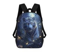 sinyumoney White Tiger in Moonlight Mochilas Infantiles Impresas En 3D, Mochilas De Moda Informales, Mochilas De Viaje Bonitas, Mochilas Informales Para Exteriores Para Niños Y Niñas 17inch
