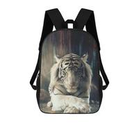 sinyumoney White Tiger in Serenity Mochila Escolar Infantil De Moda Informal Mochilas Infantiles Impresas En 3D Mochila Grande Para Niño 17inch