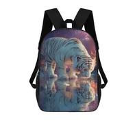 sinyumoney White Tiger Reflection in Water Mochila Escolar Resistente Al Agua, Mochila De Viaje, Bolsa Para Computadora - Perfecta Para Viajes, Trabajo Y Uso Diario 17inch