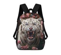 sinyumoney White Tiger Roaring 17inch Mochila Escolar Impresa En 3D Para Niños, Mochila Escolar Informal De Moda, Mochilas De Viaje Para Niños Y Estudiantes.