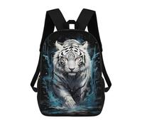 sinyumoney White Tiger Splash Art Print Mochila Grande Para Portátil Resistente Al Agua Para La Escuela - Perfecta Para Viajes, Trabajo Y Uso Diario 17inch