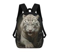 sinyumoney White Tiger Stalking Mochila Escolar Infantil Impresa En 3D Para Niños, Mochilas De Viaje De Alta Capacidad, Bolsas Para Libros, Mochila Escolar Infantil 17inch