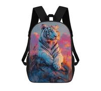 sinyumoney White Tiger Sunset Mochila Escolar Resistente Al Agua, Mochila De Negocios Para Hombres, Mujeres Y Adolescentes 17inch