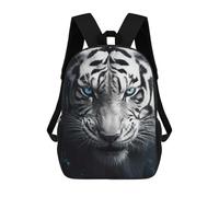 sinyumoney White Tiger With Blue Eyes Mochila Escolar Para Niños, Mochila Escolar Impresa En 3D Para Estudiantes De Primaria Y Secundaria 17inch