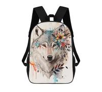 sinyumoney White Wolf Head Mochila Escolar Impresa En 3D Para Niños Y Niñas, Mochila Escolar, Mochila De Viaje Para Niños 17inch