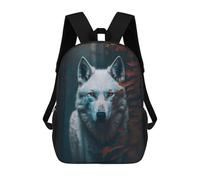 sinyumoney White Wolf in Autumn Forest Mochila Escolar Mochila Para Niños Impresa En 3D Mochilas Infantiles Para Niños Y Niñas Mochilas Escolares Mochilas De Viaje Para Niños 17inch