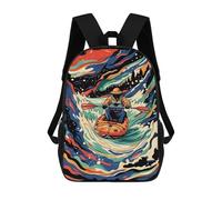 sinyumoney Whitewater Rafting Adventure Mochila Escolar Grande Para Niños Para El Campus, Actividades Al Aire Libre, Viajes Y Deportes 17inch