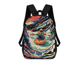 sinyumoney Whitewater Rafting Adventure Mochila Escolar Grande Para Niños Para El Campus, Actividades Al Aire Libre, Viajes Y Deportes 17inch