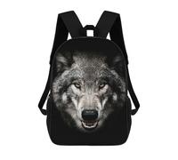 sinyumoney Wild Angry Wolf Head Mochila Escolar Infantil Impresa En 3D Para Niños, Mochila De Viaje De Alta Capacidad, Mochilas Para Libros De 17 Pulgadas Para Niños