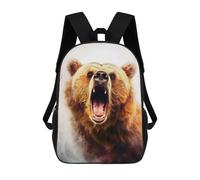sinyumoney Wild Bear Animal Art Mochila Escolar Para Niños Mochila Escolar Impresa En 3D Mochila Escolar De Moda Para Niños De Primaria Y Secundaria 17inch