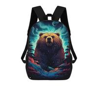 sinyumoney Wild Bear Forest Fantasy Mochila Escolar Para Secundaria, Mochila Informal Para Niñas Y Adolescentes 17inch