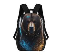 sinyumoney Wild Bear Splash Art Mochilas Infantiles Impresas En 3D, Mochilas De Moda Informales, Mochilas De Viaje Bonitas, Mochilas Informales Para Exteriores Para Niños Y Niñas 17inch