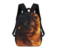 sinyumoney Wild Black Lion Mochilas Para Niños Mochila Escolar Mochila Escolar Impresa En 3D Para Niños Estudiantes De Primaria Y Secundaria 17inch