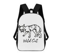 sinyumoney Wild Cat Line Ilustration Mochila Escolar Resistente Al Agua, Mochila De Viaje, Bolsa Para Computadora Para Niñas, Niños Y Adolescentes 17inch
