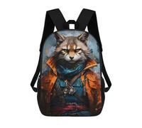 sinyumoney Wild Cat Portrait Painting Mochila Escolar, Mochila De Viaje Resistente Al Agua, Mochila Para Computadora Para Niñas, Niños Y Adolescentes 17inch