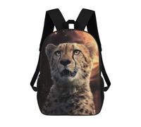 sinyumoney Wild Cheetah Close-Up Mochila Escolar Infantil De Moda Informal Mochilas Infantiles Impresas En 3D Mochila Grande Para Niño 17inch