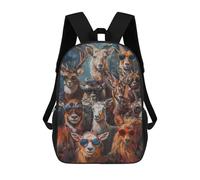 sinyumoney Wild Cool Animals Painting Mochila Escolar Para Niños, Mochila Escolar Impresa En 3D Para Estudiantes De Primaria Y Secundaria 17inch