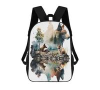 sinyumoney WILD DOGS Mochila Escolar Para Niños Y Niñas, Mochila Informal De Viaje, Mochila De Gran Capacidad Para El Día A Día 17inch