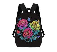 sinyumoney Wild Flowers Mochila Escolar De Moda Para Estudiantes, Adecuada Para Niños Y Niñas, Mochila Informal Para Viajes Al Aire Libre, Esencial Para El Día A Día 17inch