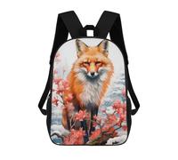 sinyumoney Wild Fox Animal Art Mochila Infantil, Mochila Escolar Impresa En 3D, Mochila Para Niños Y Niñas, Mochila Escolar Ajustable Para La Escuela Primaria 17inch