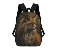 sinyumoney Wild Fox Portrait -1 Mochila Escolar Para Institutos De Secundaria Mochila Informal - Perfecta Para Viajes, Trabajo Y Uso Diario 17inch