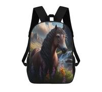 sinyumoney Wild Horse in Mountain Paradise Mochila Escolar Impresa En 3D Mochilas Informales Para Niños Mochila Escolar Impresa En 3D Para Niños De Primaria Y Secundaria 17inch