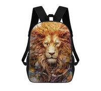 sinyumoney Wild Lion Animal Art Mochila Infantil De Moda Divertida Mochila Escolar Para Niños Y Adolescentes Con Impresión 3D Para Niños 17inch