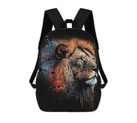 sinyumoney Wild Lion Art Print Mochila De Negocios Para Portátil, Mochila Unisex Informal Para Niñas, Niños Y Adolescentes 17inch