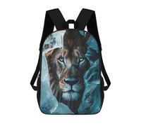 sinyumoney Wild Lion Ice Sculpture Mochila Escolar Para Secundaria Y Preparatoria. Mochila Informal Para Adolescentes, Chicas, Chicos, Mujeres Y Hombres. 17inch