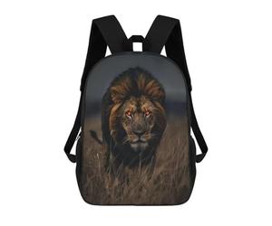 sinyumoney Wild Lion in Grassland Mochila Escolar Ligera Para Aeropuerto Y Universidad Para Niñas Y Adolescentes 17inch