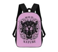 sinyumoney Wild Nature Black Panther Illustration Mochila Escolar De 17 Pulgadas Para Adolescentes, Con Estampado 3D, Ajustable Y Con Bolsillos, Ideal Para Niños, Niñas Y Estudiantes.