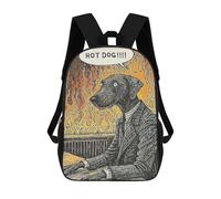 sinyumoney Wild Nature Mochila Escolar Para Adolescentes, Impresión 3D, Ajustable, Bolsa De Moda Con Compartimentos Para Niños, Niños, Niñas, Estudiantes Y Adolescentes, Hot Dog, 17"