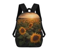 sinyumoney Wild Nature Mochila Niño Niña 3D, Bolsa De Escuela, Mochila Para Niños Pequeños, Mochila Casual, Bolsa De Libros De Moda, Sunflower Field Farmlands, 17"