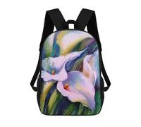 sinyumoney Wild Nature Mochila Niño Niña 3D, Bolsa De Escuela, Mochila Para Niños Pequeños, Mochila Casual, Bolsa De Libros De Moda, Lilies, 17"