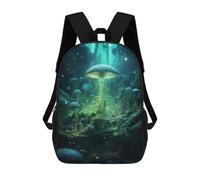 sinyumoney Wild Nature Mochila Niño Niña 3D, Bolsa De Escuela, Mochila Para Niños Pequeños, Mochila Casual, Bolsa De Libros De Moda, Mística Cavern Mushrooms, 17"