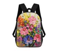 sinyumoney Wild Nature Mochila Niño Niña 3D, Bolsa De Escuela, Mochila Para Niños Pequeños, Mochila Casual, Bolsa De Libros De Moda, A Bouquet Of Meadow Flower, 17"