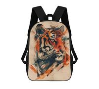 sinyumoney Wild Tiger Art Print -1 Mochila Infantil De 17 Pulgadas, Mochila Escolar Con Estampado 3D De Dibujos Animados Para Niños Y Adolescentes.