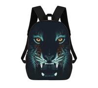 sinyumoney Wild Tiger Face Mochila Escolar Infantil De 17 Pulgadas, Impresa En 3D, Estilo Casual, Para Niños, Ideal Para Viajes, Como Mochila Escolar O Para Llevar Libros.