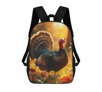 sinyumoney Wild Turkey in Autumn Mochila Escolar Impresa En 3D Para Niños Y Niñas, Mochila Escolar, Mochila De Viaje Para Niños 17inch