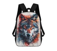 sinyumoney Wild Wolf Art Print Mochila Escolar Resistente Al Agua Para Ordenador Portátil: Perfecta Para Viajes, Trabajo Y Uso Diario 17inch