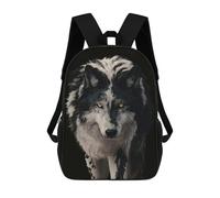 sinyumoney Wild Wolf Portrait -1 Mochilas Escolares Mochila Escolar Ligera Mochila De Día Mochila Escolar Para La Universidad Para Niños/Niñas/Adolescentes 17inch